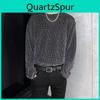 Sleeves Long Incerun Spring Men Round Neck Party See Through Tops