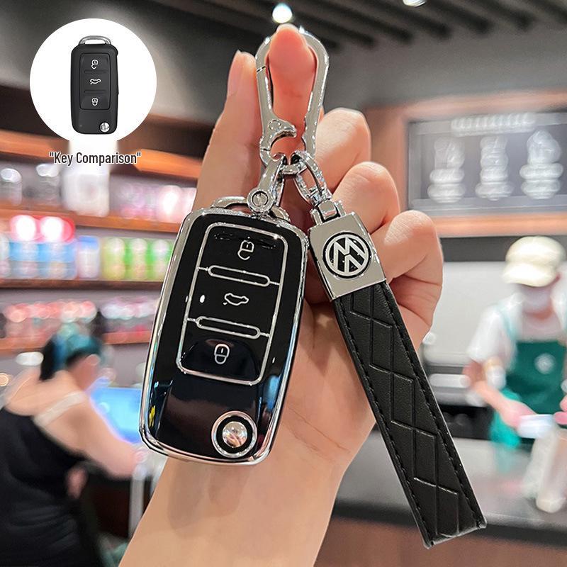 Volkswagen Key Cover: Fits Sagitar, Lavida, Jetta, Passat, Bora, Tiguan – Unisex Car Key Shell