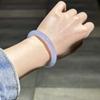 Fresh Retro Guifei Round Strip Thick Dyeing Style Glass Anti Jade Ice Penetrating Texture Bangle Bracelet Accessories Jewelry