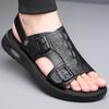 Fashion Business Summer Men's Shoes Minimalist Gentleman Casual Style Dress Up for Daily Office Work Outdoor Black Sandal Breathable