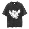 2026 Summer Hot Sale Vintage Washed Anime Death Note Graphic T Shirts Men Women Vintage Hip Hop Streetwear Oversized Tshirt