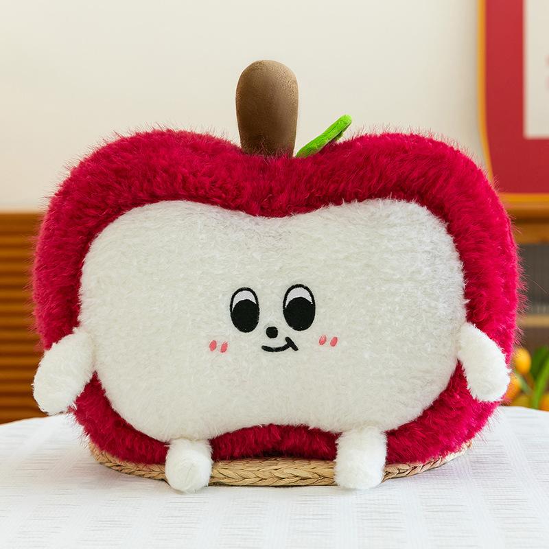 Super cute apple plush toy children's doll girls office throw pillow bedside table chair pillow home ornament