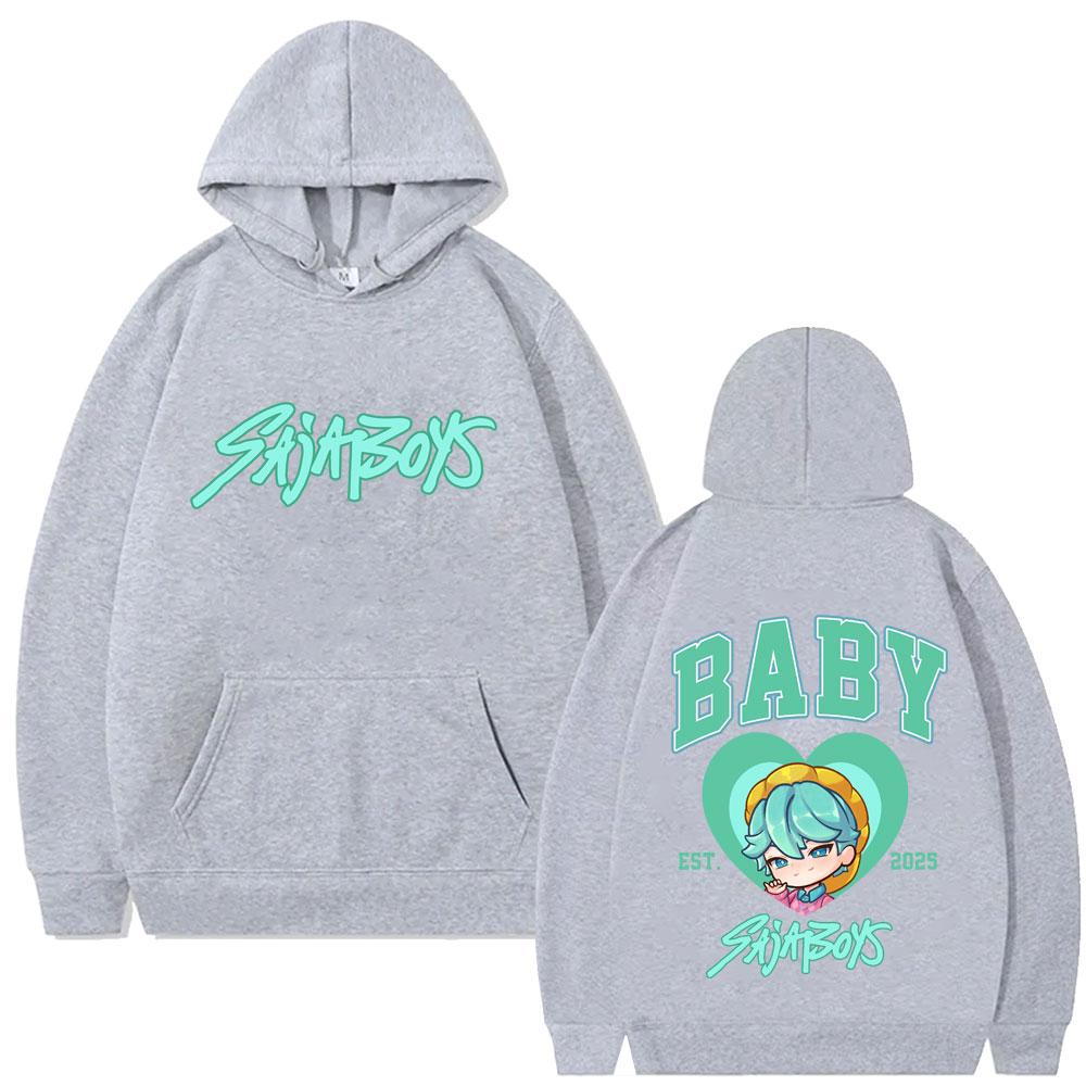 Movie Kpop Demon Hunters Saja Boys Double Sided Print Hoodie Men Women Clothing Fashion Hoodies Male Vintage Pullover