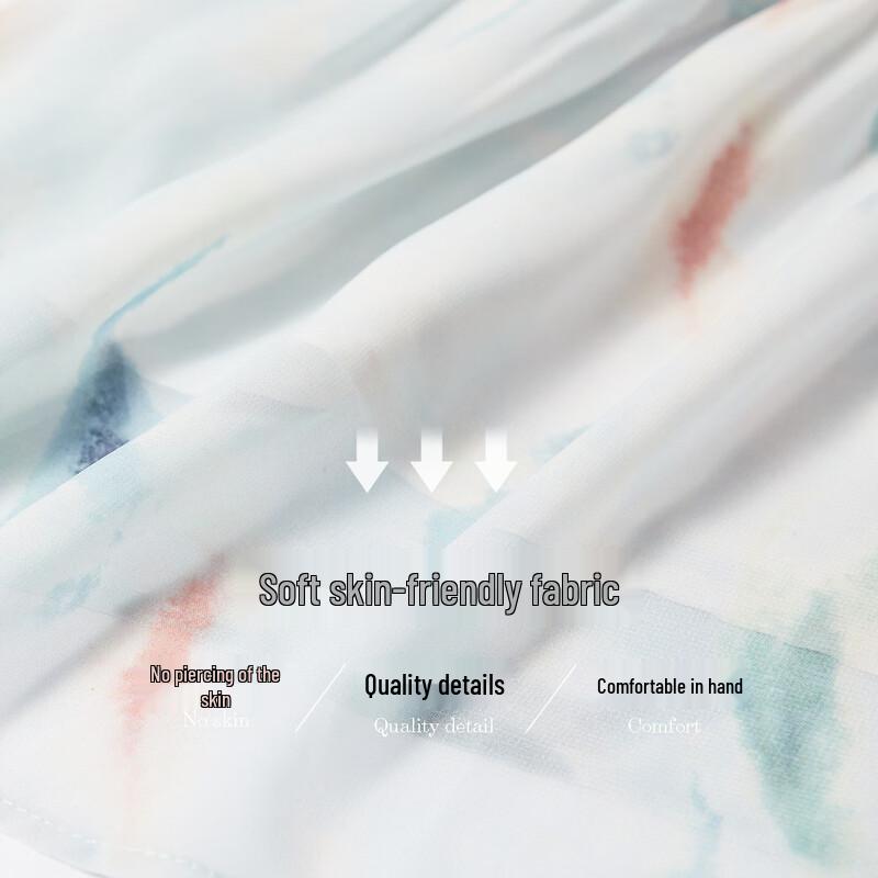 Demana Autumn French Style Printed Chiffon Dress