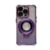 Space case Magnetic suction bracket is suitable for iPhone17 mobile phone case electroplating four corners anti-drop Apple 16 all-inclusive protective