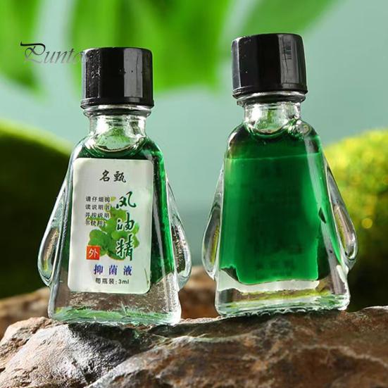 4Pcs/Set 3ML/3G Cooling Oil Essential Balm Headaches Migraines Muscle Pain Bite Itching Fatigue Relief Calming Natural Summer Traveling Portable
