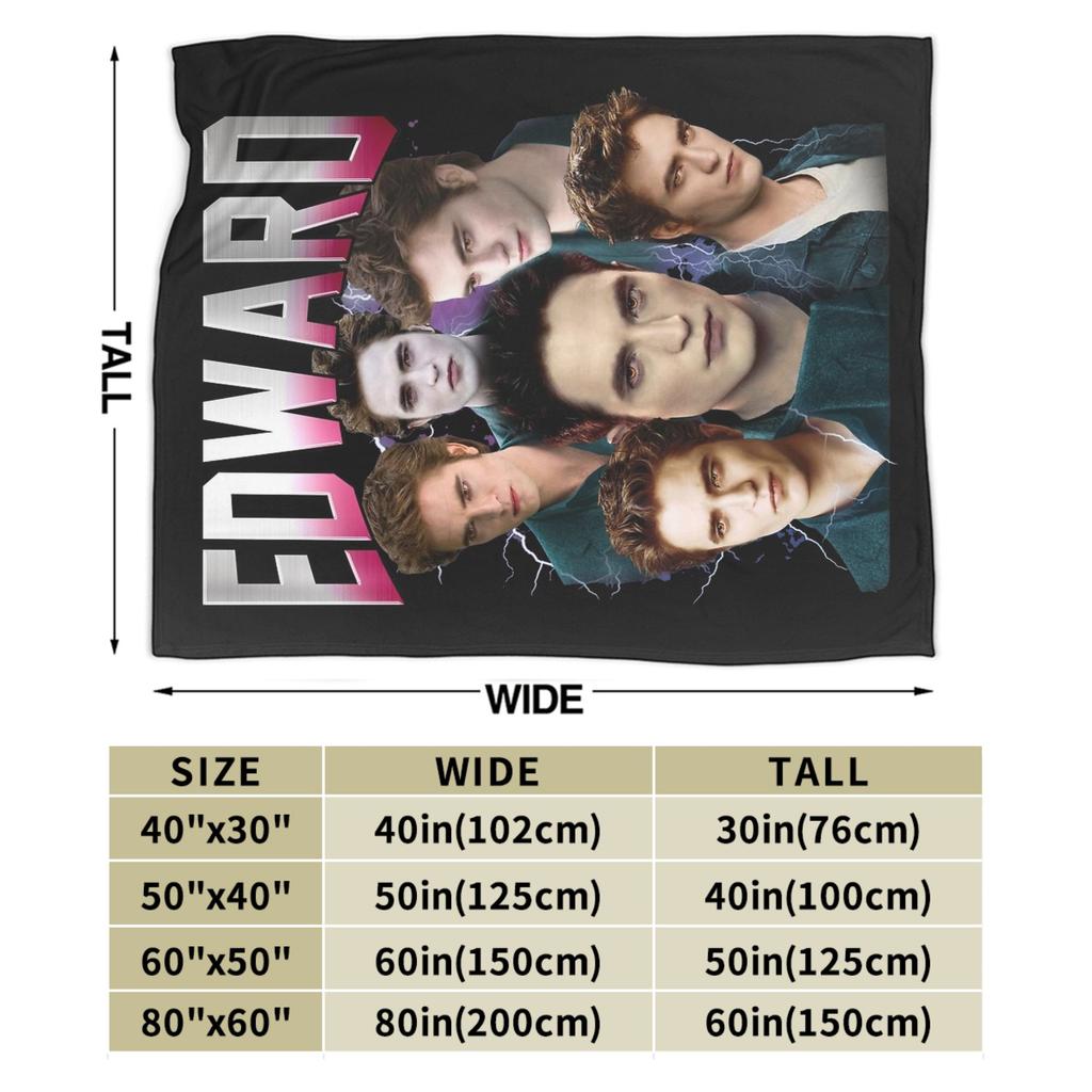 Edward Cullen Stmívání Film 80. léta 90. léta Deky Flanelový Potisk Multifunkční Super Měkká Přehozová Deka na Postel Venkovní Přikrývka