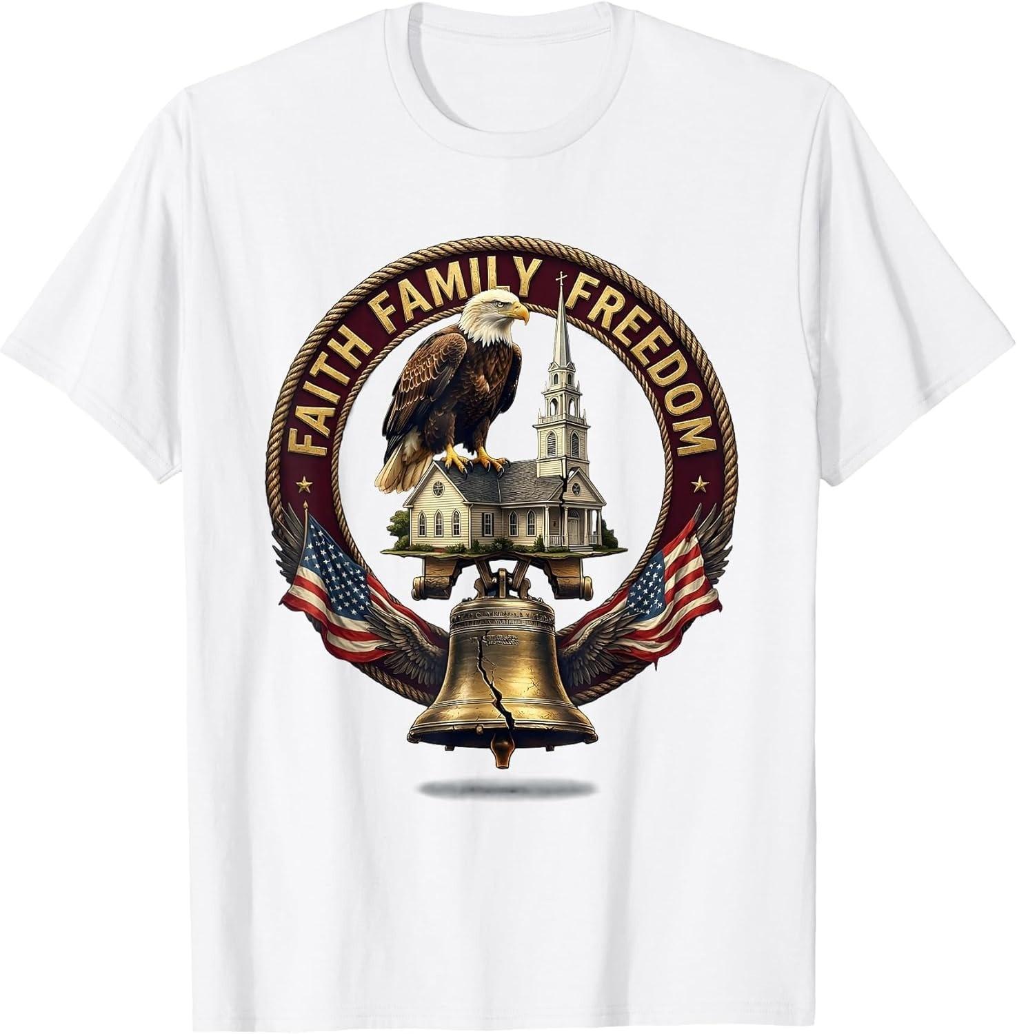 Faith Family Freedom Republican Patriotic Unisex T-Shirt M