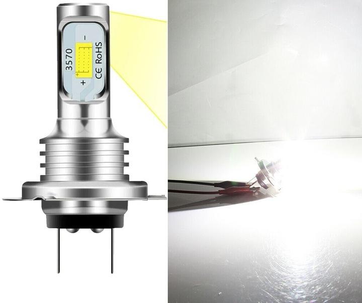 2X Żarówki Led H7 Bardzo Mocne 4000Lm 6500K 1:1 Canbus 50000H 80W Dc 12-24V