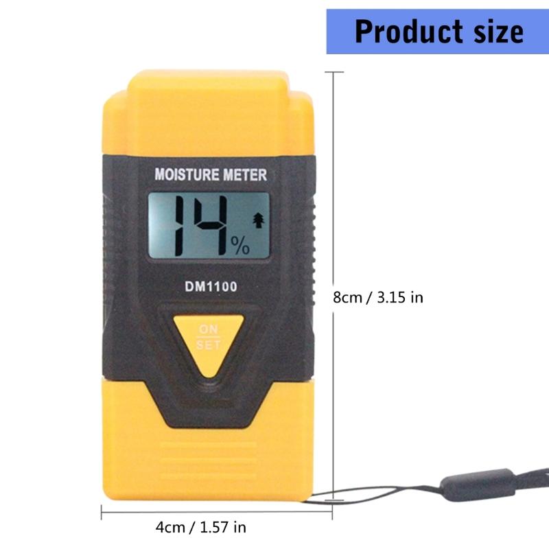 Portable Miniature Digital Hygrometer For Wood And Building Material Moisture Detection With Automatic Shutdown Feature