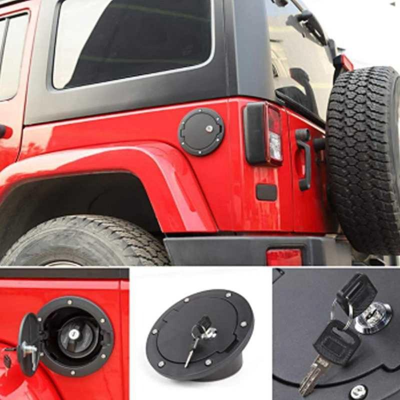 Fuel Tank Cap Lock Cover + With 2 Key Lock Szzt04145 For Jeep Wrangler 07-18 2/4Doors Auto Parts