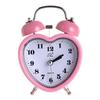 62KD Heart Alarm Clock No Ticking Silent Night Light for Time Clocks for Kids Girls Bedroom Snooze Wake Up Clocks