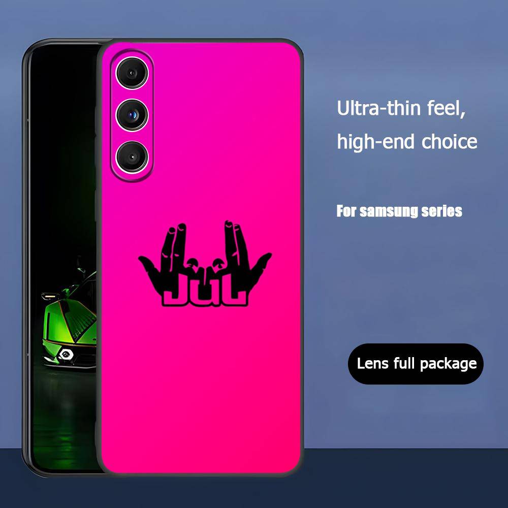 J-JuL-L Luxury Black Phone Case For Samsung Galaxy S23 S24 S25 Ultra S22 Plus S21