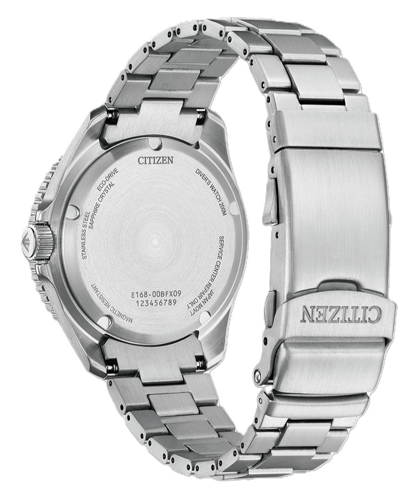 Citizen Eco-Drive 200M Black Dial Stainless Steel Men’s Watch BN0261-51E