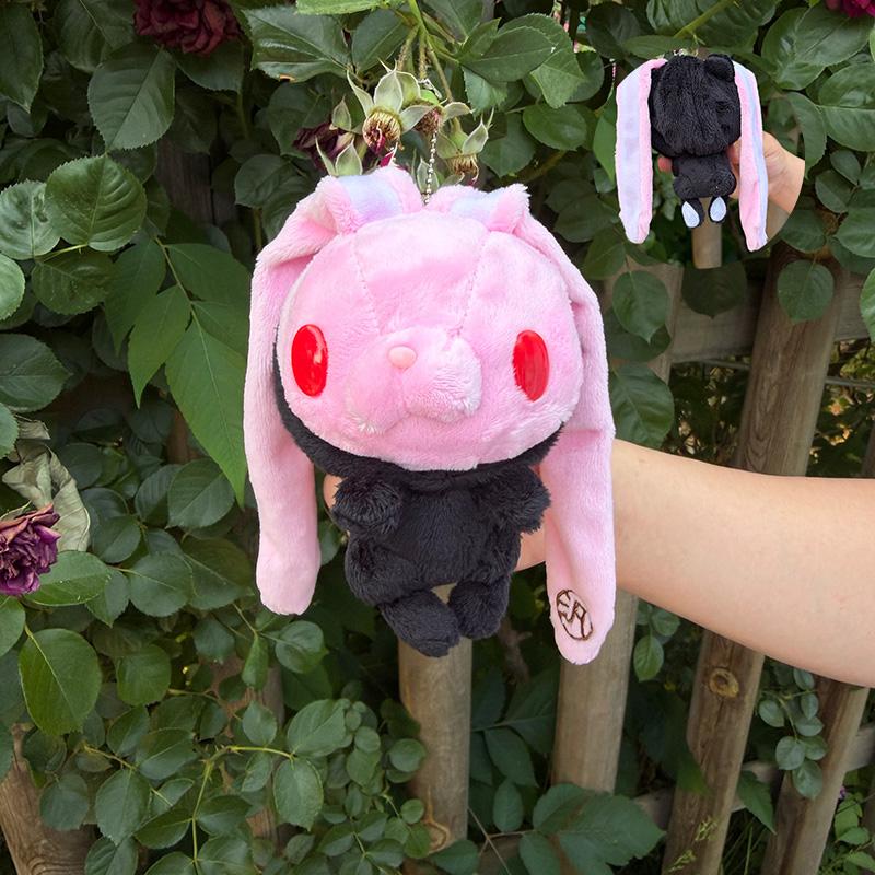 Gloomy Bear Ost Charme de Sac Lapin en Peluche Générique Rose Blanc Noir Changement de Couleur Pendentif Porte-clés Style Vintage Japonais En Peluche white