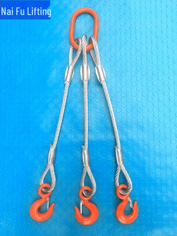 Wire Rope Sling Variants: Pressed Wire Rope, Lifting Hook, Two-Leg, Three-Leg, Four-Leg.