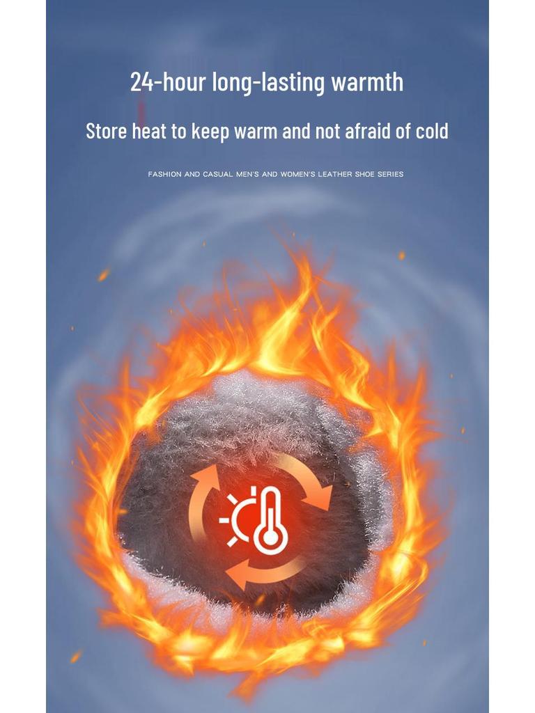 2025 Winter Boys' Leather Sports Shoes - Velvet Lined, Big Cotton, Student Running Shoes