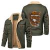Hot Sale Eagle Skull Ha Lei Locomotive Autumn and Winter Fleece European Size Cotton Jacket Sports Jacket Men's Jacket
