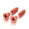 1 Pair Unisex Women Men Earrings Stainless Steel Piercing Nail Screw Stud Earrings Punk Rock Helix Ear Piercings Spiral Jewelry