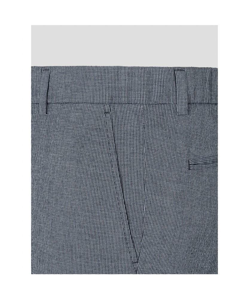 Binpolmen Seersucker Pattern Set-Up Standard Fit Pants Navy