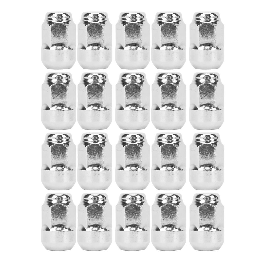 20PCS Lug Nuts Stylish Chrome Finish 12x1.5mm Radius Wheel Accessories Parts for Car Vehicle