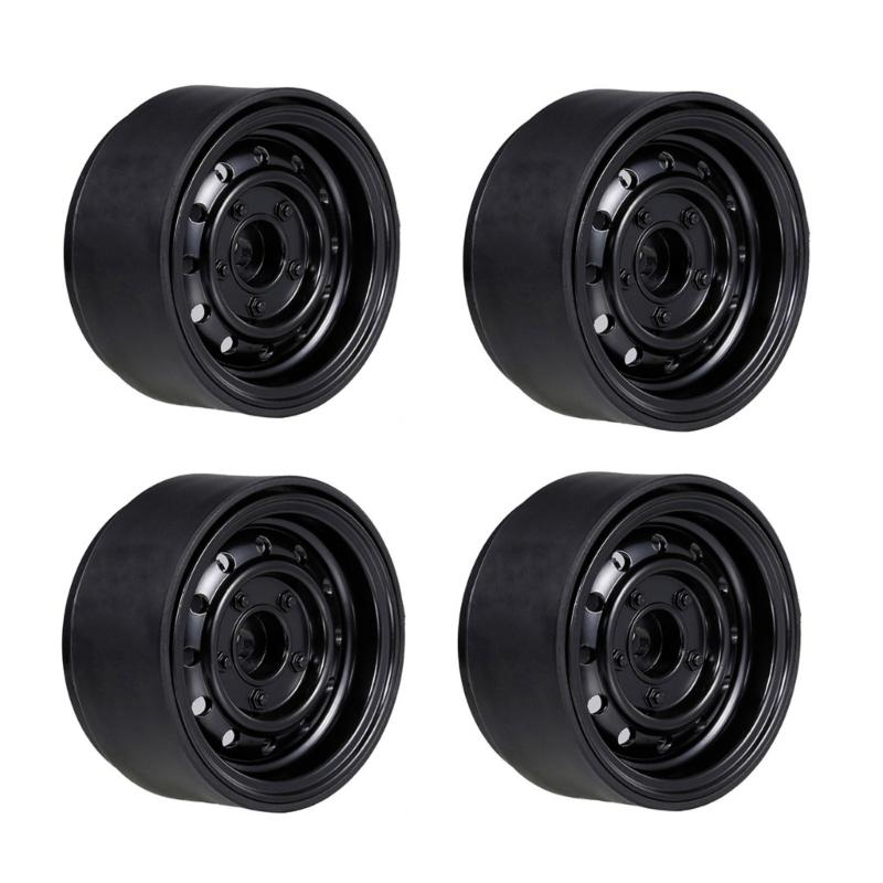 

4 Pcs Metal Wheel Rim Tool for 1/10 Remote Control Crawler Rims for SCX10 Accessories Model Crawler Car Toy чорний