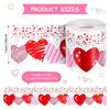 Valentines Day Themed Heart Decorative Border Sticker Roll for Bulletin Board Self-Adhesive Bulletin Trim Border Decors