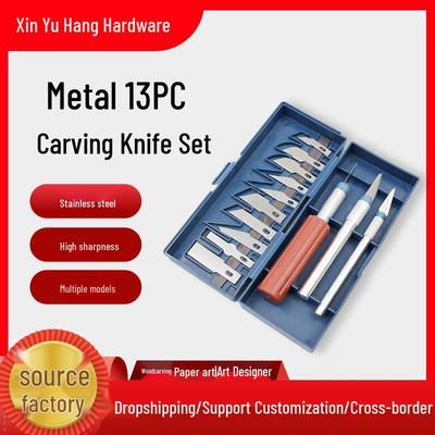 13-Piece Multifunctional Metal Wood Carving Knife Set