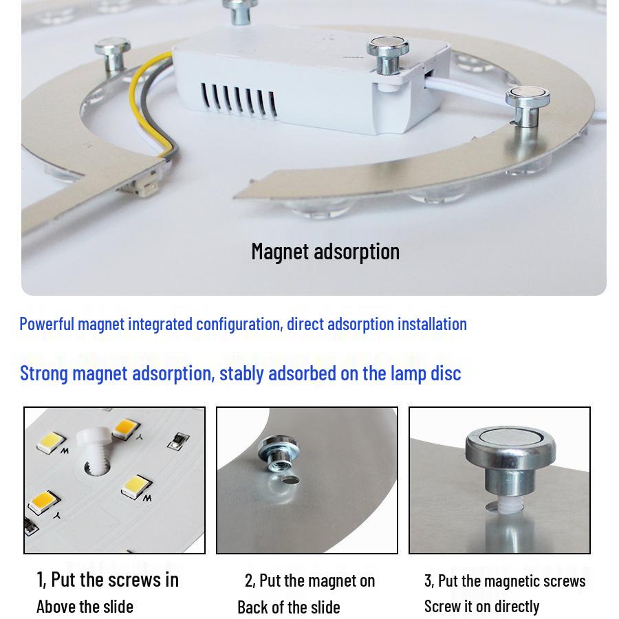 Ceiling LED Light Replacement Panel with Tricolor Changing Beads for Living Rooms