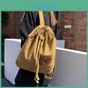 Large Capacity Canvas Drawstring Backpack College Student Ins Harajuku Shoulder Bag