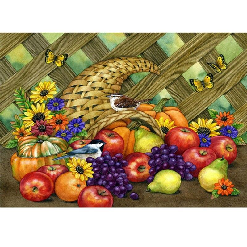 5D Fruit Diamond Painting Full Round Drill Diamond Embroidery Cross Stitch Full Set Crystal Mosaic Diamond Kitchen Decor