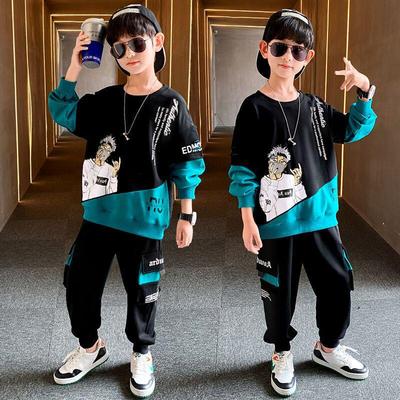 2025 Neuer Jungen Frühling & Herbst Lockerer Zweiteiler Sportanzug im koreanischen Stil für Kinder