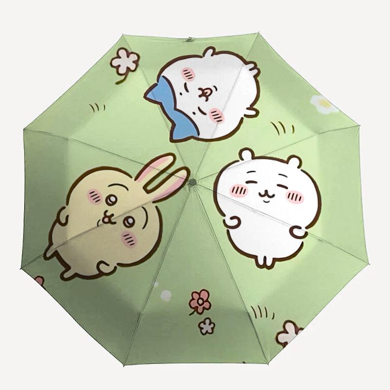 1 шт. Автоматический складной зонт Чиикава, Автоматический складной зонт с 8 спицами, Удобный для использования на открытом воздухе 033