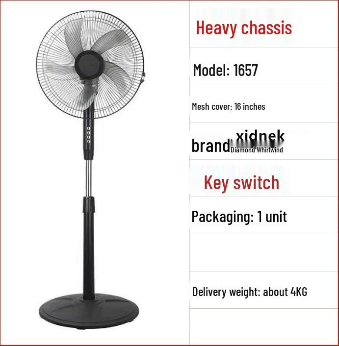 XLANKE Electric Oscillating Floor Fan with Remote Control - Silent Vertical Design for Home
