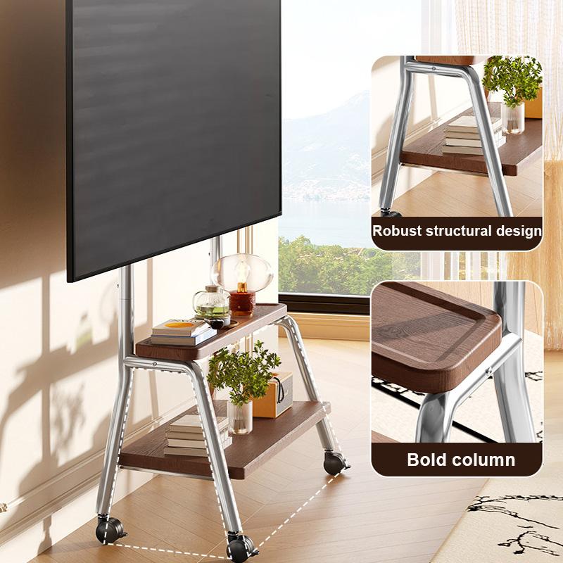New Mobile TV Stand for Most 32-75 Inches TVs Portable Floor TV Stand with Locking Wheels ocking Wheels up to 110 Lbs