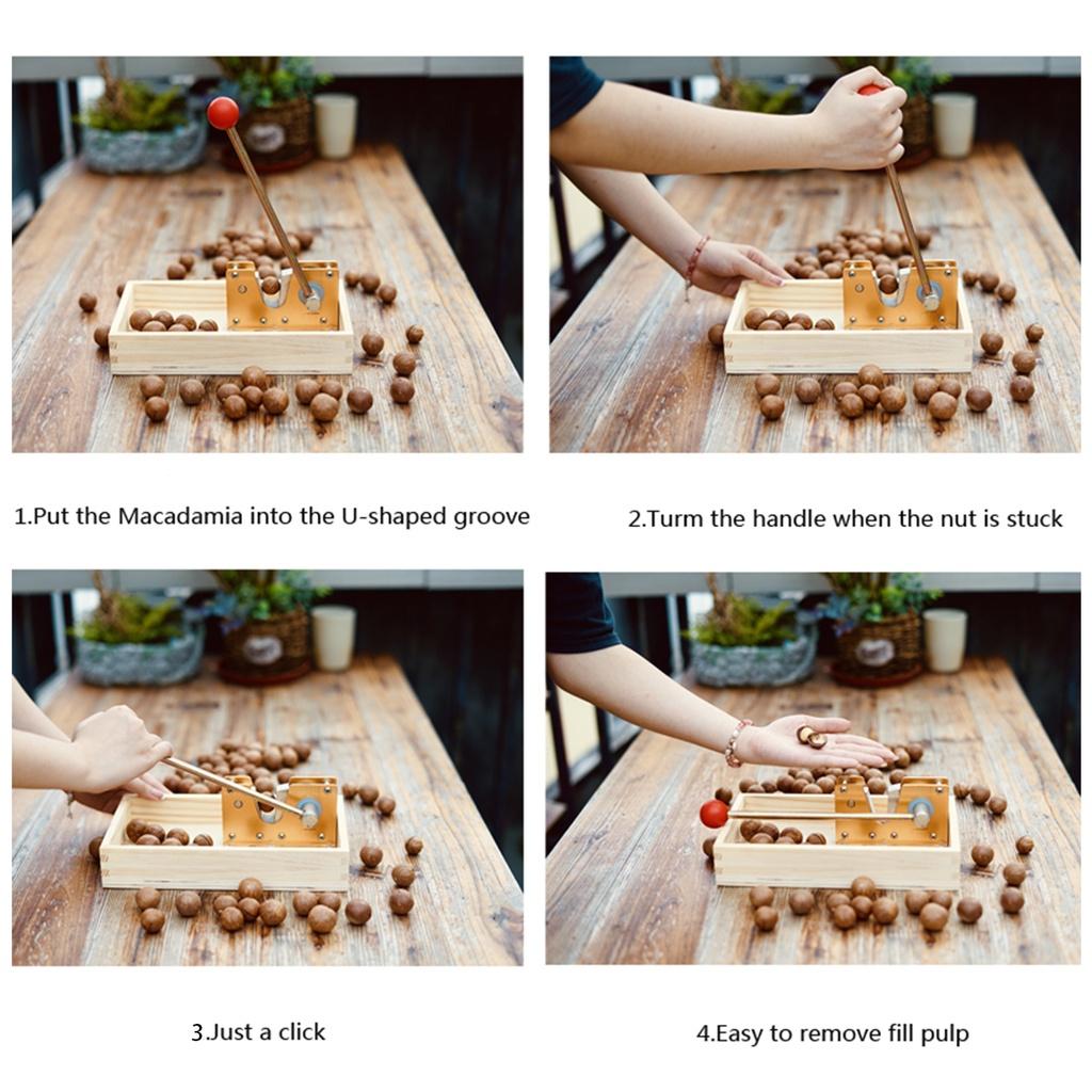 Nut Tweezers Macadamia Opener Peeling Machine 9.8" With Durable Metal Handle For Almonds Hazelnuts Heavy Duty Nutcracker
