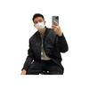 Uniqlo Jil Sander Collaboration Military Style Baseball Collar Loose Fit Zipper Down Jacket Men outerwear Black 445765-09