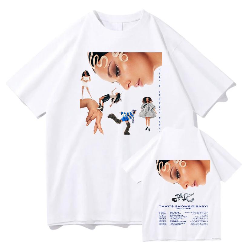 Harajuku JADE THAT S SHOWBIZ BABY Koszulki Bawełniane Koszulki Hip Hop dla Mężczyzn Plaża Y2K Retro Nadruk Unisex Topy Streetwear