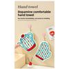 Coral Fleece Hand Towel Kitchen Bathroom Lantern Handkerchief Hangable