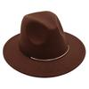 Top Hat Wool Felt Hat Men'S And Women'S Wool Hat Jazz Hat Flat Edge Sun Hat Tide