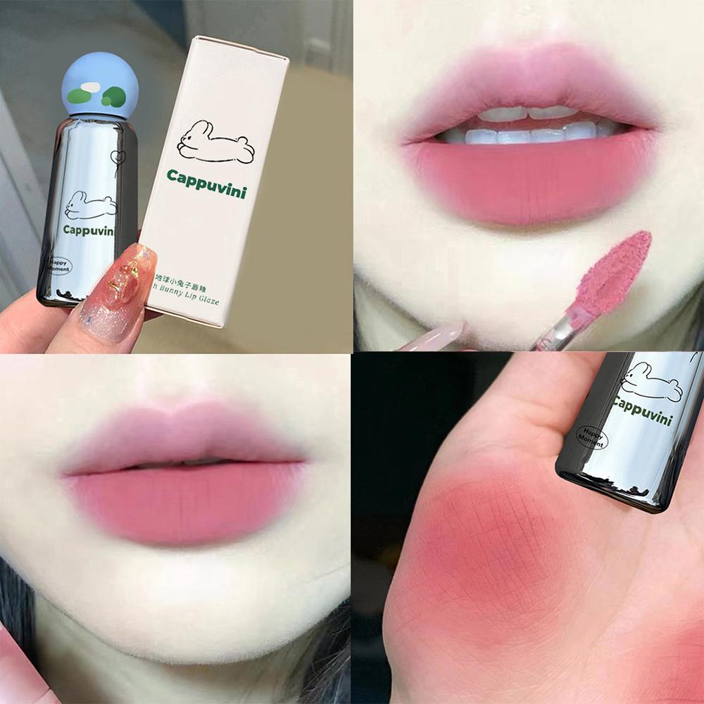 

CAPPUVINI Глазур для губ Bunny Lip Glaze Matte Velvet Lip Mud Не легко забарвити чашки Шовковисто гладка барвиста помада Колір