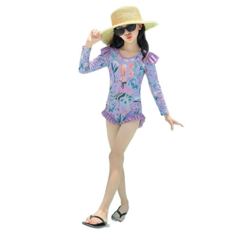 2026 nuovo costume da bagno professionale per bambini di taglia media e grande ragazze dopamina bellissimo costume da bagno ragazze costume intero asciugatura rapida
