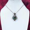 Labradorite Gemstone Pendant Rainbow Moonstone Copper Wire Wrapped Pendant