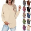 Women's Casual Long Sleeve Crewneck Sweatshirt Soft Comfy Loose Fit Pullover Tops for Everyday Wear