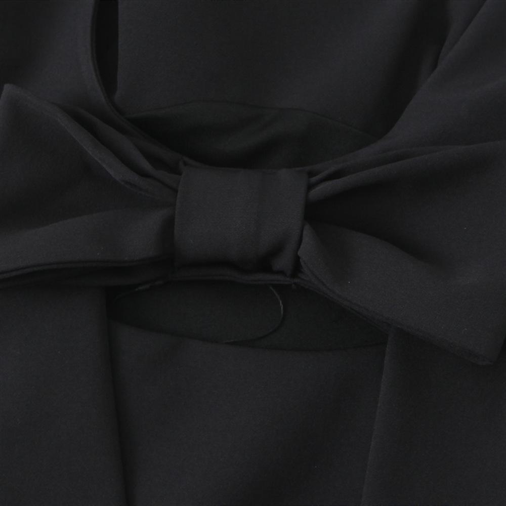 Spring 2025 Women's Sweet & Simple Top with Bow and Hollow-Out Details