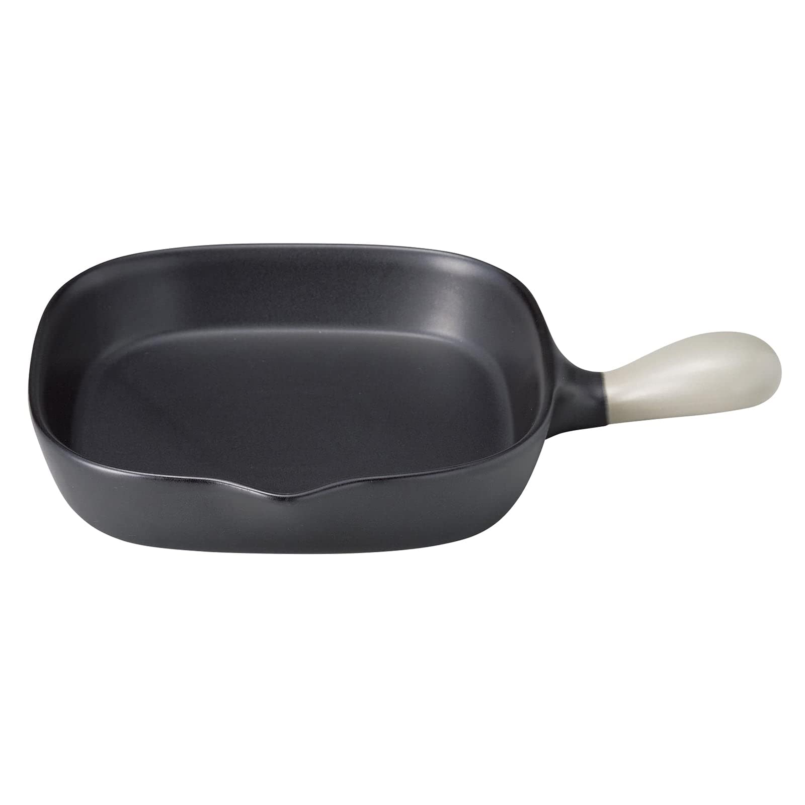 

Santo Banko Ware Heat-Resistant Grill Pan, 20cm, Square, Black/Gray, Suitable for Direct Heat, Microwave, and Oven Use, Made in Japan, 18603