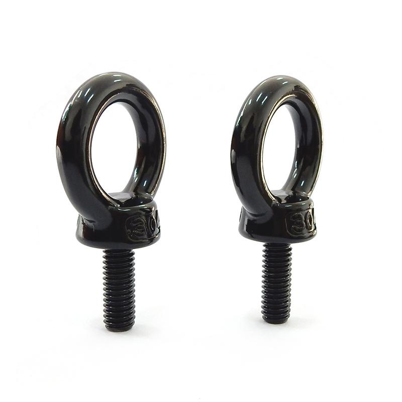 Electrophoretic Black 304 Stainless Steel Eye Bolt - O-Ring Shaped, M3-M20 Sizes