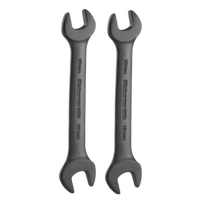 Box Thick Flat for Furniture 16mm X 18mm Double-Ended Wrench, Wrench, Type, Head, Repair, Metric, Black, 2-Pack