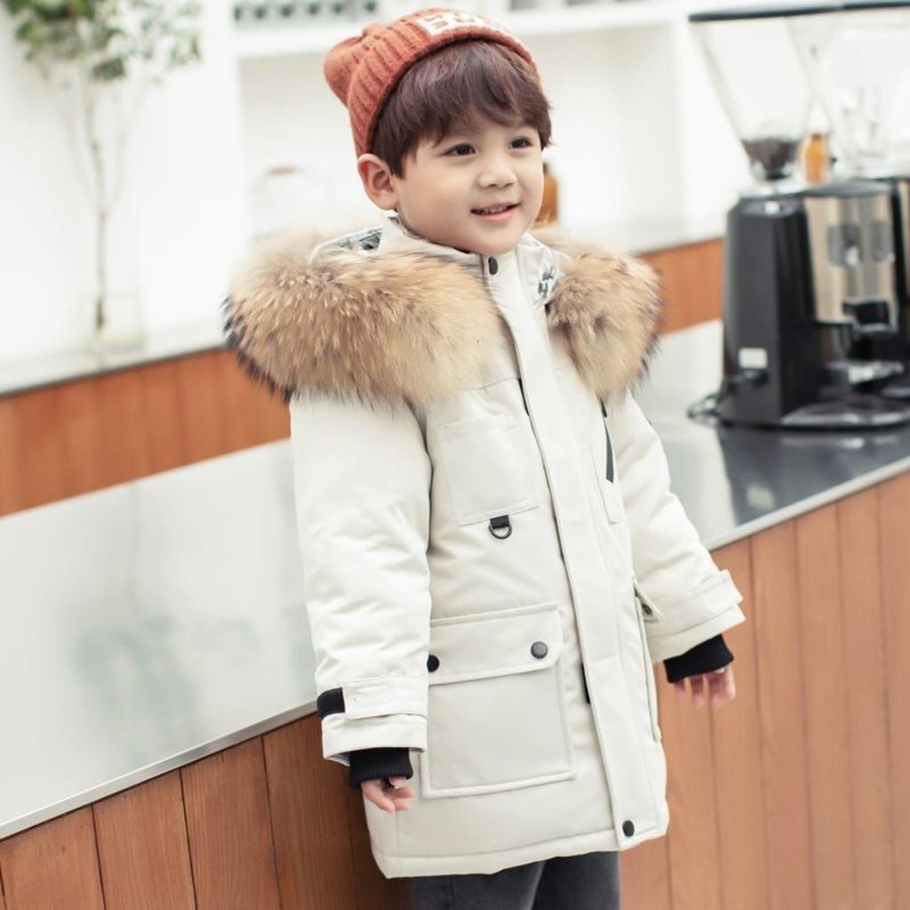 Children's Clothing, Boys' Cotton Jacket, Down Cotton Winter Clothing, Middle-aged and Older Children's Cotton Jacket, Thick and Warm Cotton Jacket