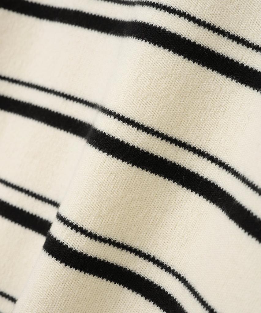 MILLO ARCHIVE Fuzz Stripe Henley Neck Knit [Ivory]